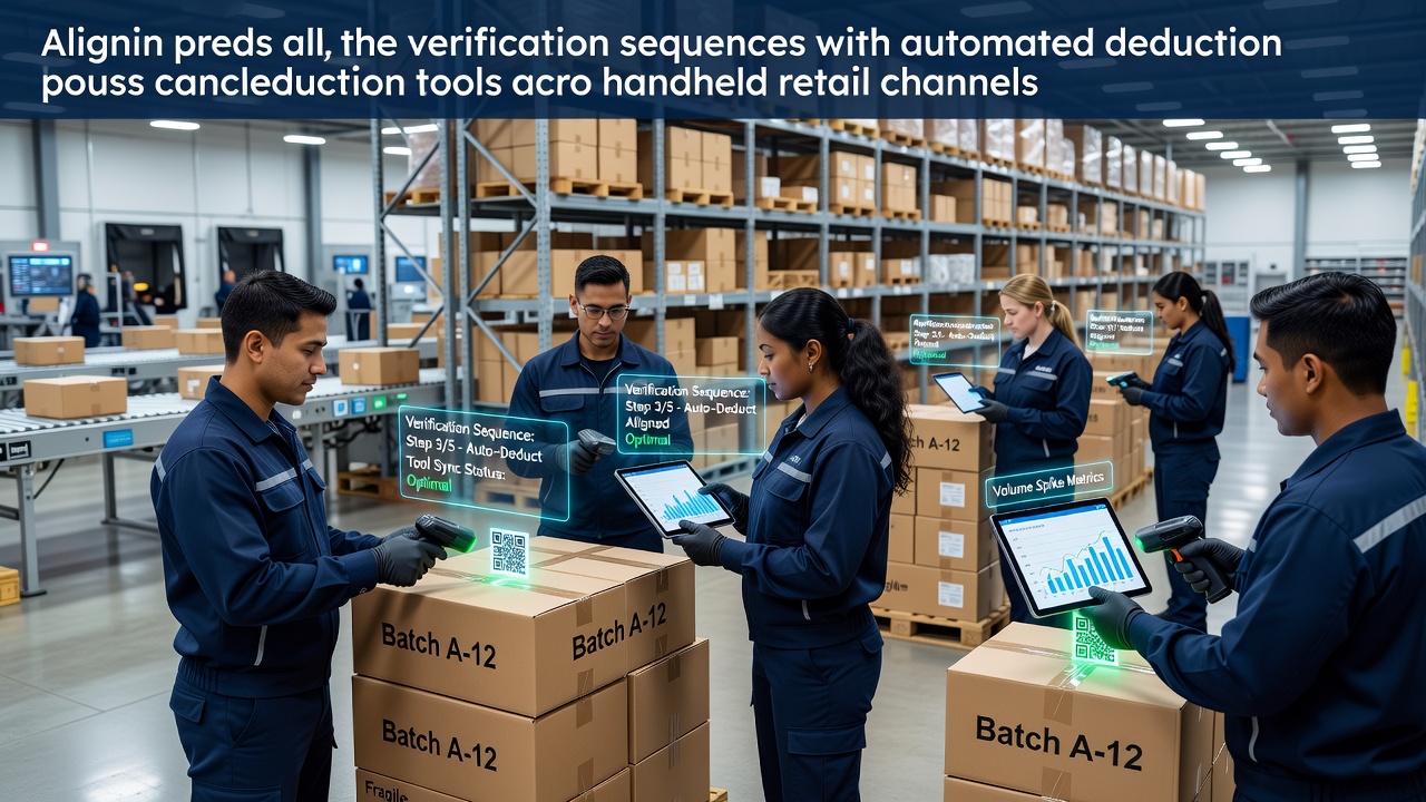Mobile retail devices processing transactions during high-volume periods with verification and deduction alignment