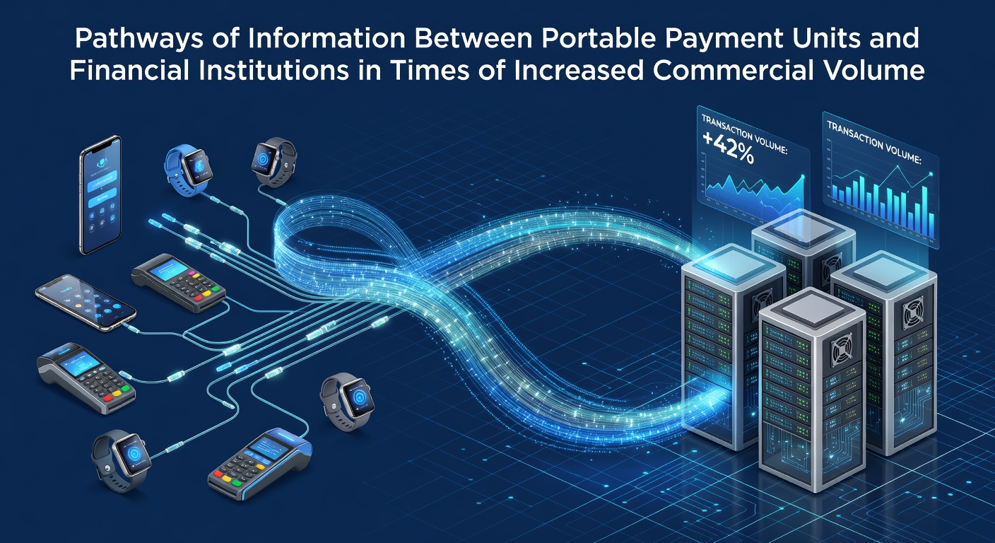 Portable payment unit connected to financial networks during high-volume transaction periods