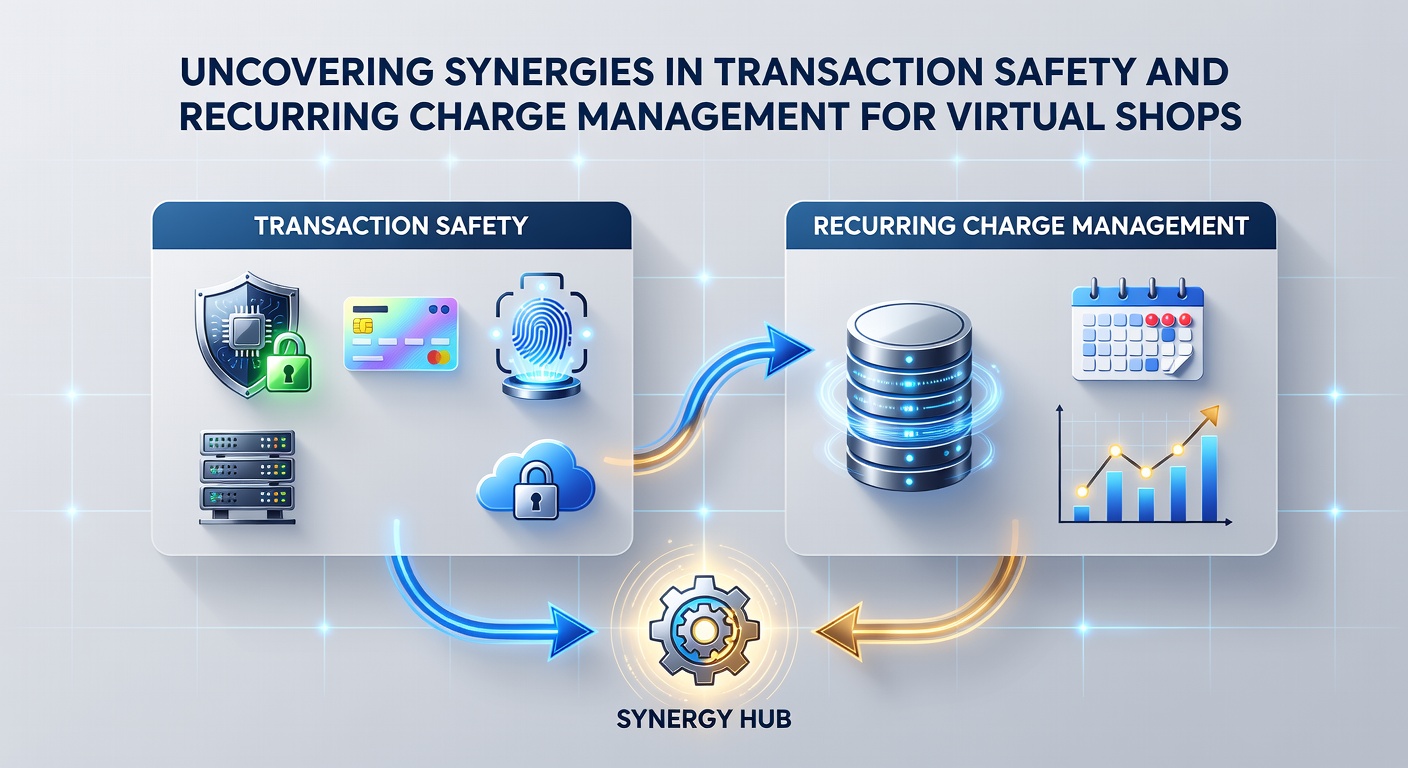 Virtual shop dashboard displaying integrated transaction security metrics alongside recurring billing cycles